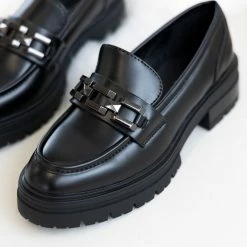 The Fashion Project Loafers Chunky με μεταλλική λεπτομέρεια - Μαύρο