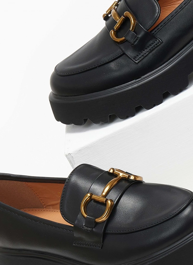 The Fashion Project Loafers Chunky με μεταλλικό διακοσμητικό - Μαύρο - Image 5