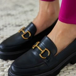 The Fashion Project Loafers Chunky με μεταλλικό διακοσμητικό - Μαύρο