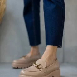 The Fashion Project Loafers Chunky με μεταλλικό διακοσμητικό - Τάουπε