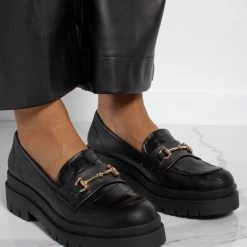 Loafers Chunky με Pattern Estil - Μαύρο