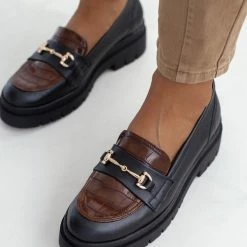Loafers Chunky με Pattern Estil - Καφέ