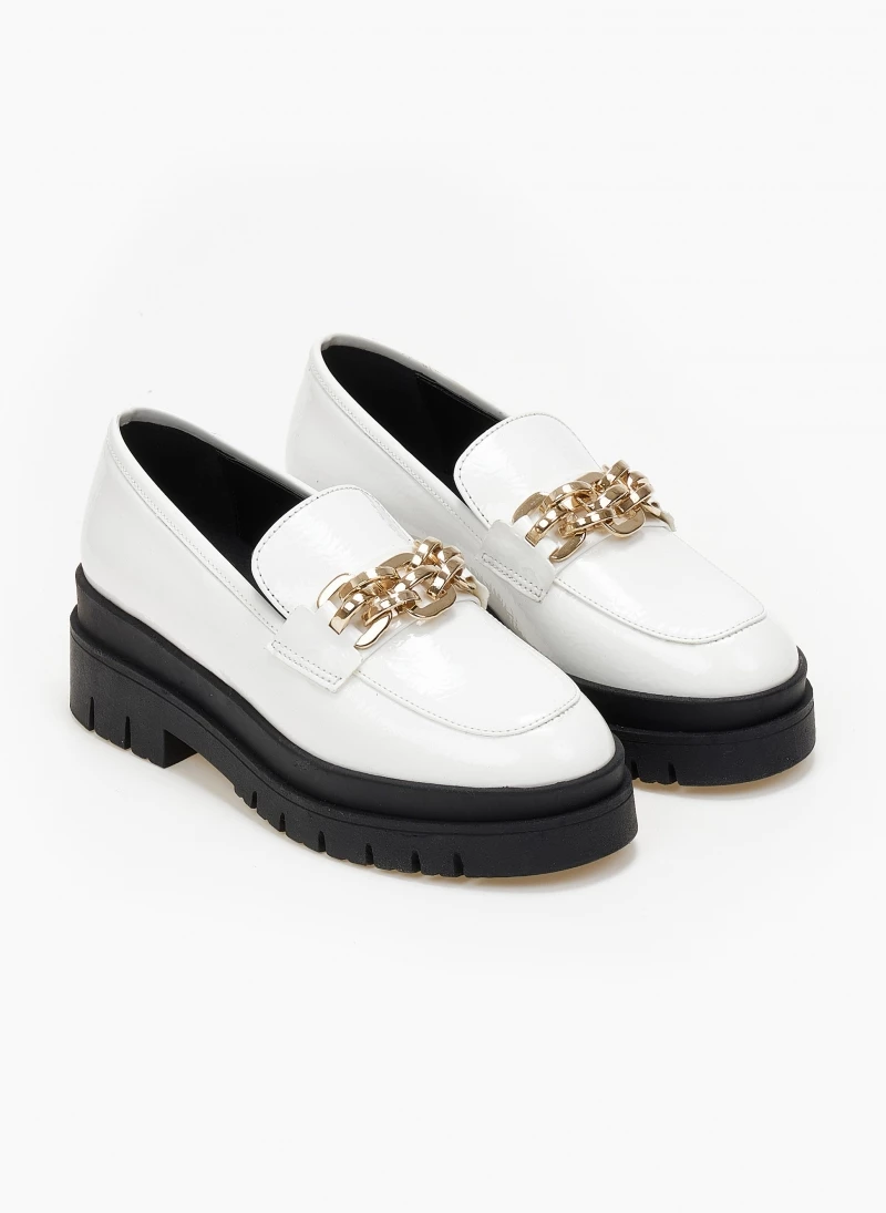 Loafers λουστρίνι με αλυσίδα Tfp - Λευκό - Image 3