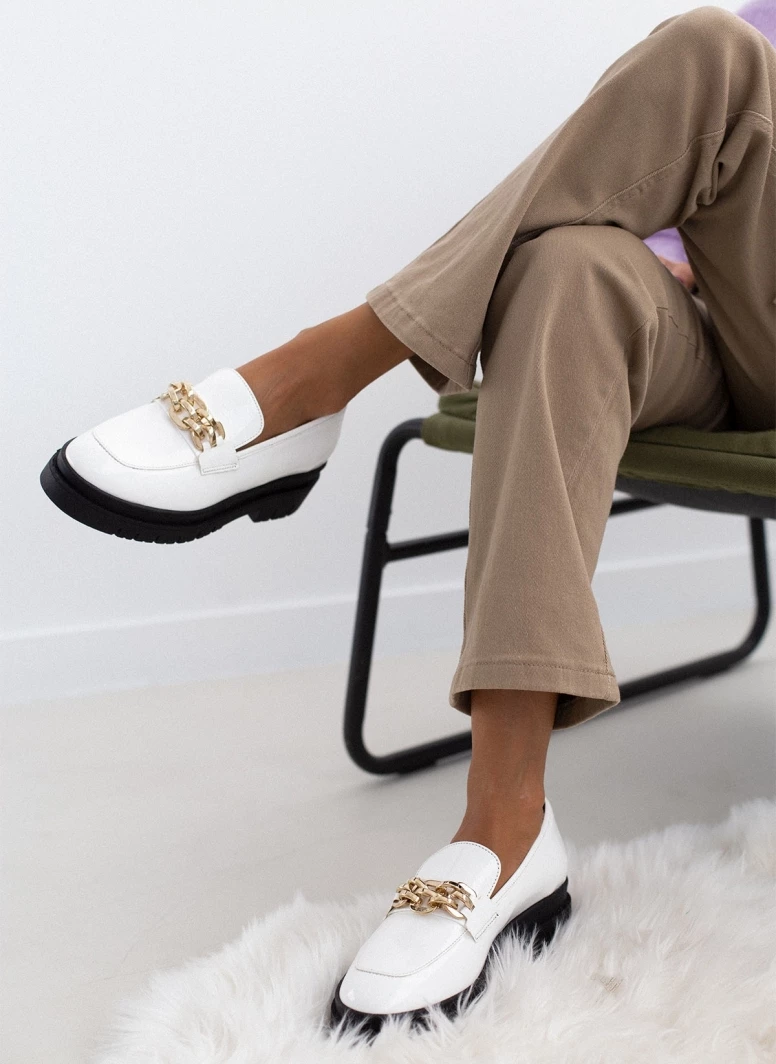Loafers λουστρίνι με αλυσίδα Tfp - Λευκό - Image 7