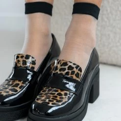 Loafers λουστρίνι με τακούνι Tfp - Leopard