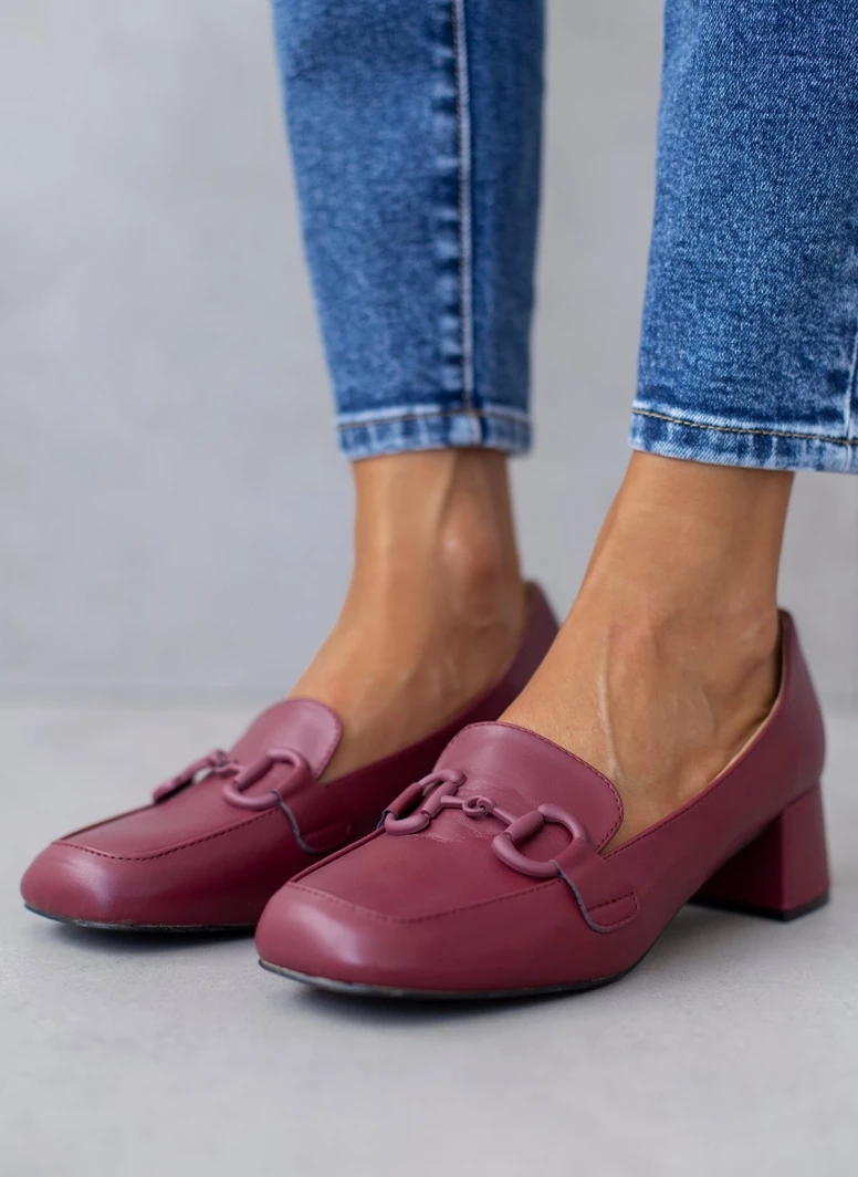 The Fashion Project Loafers με αγκράφα στο ίδιο χρώμα - Μπορντό