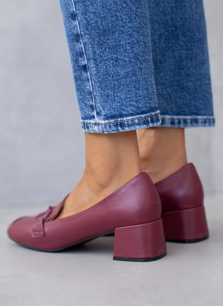 The Fashion Project Loafers με αγκράφα στο ίδιο χρώμα - Μπορντό - Image 5