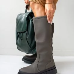 The Fashion Project Μπότες Chunky σε ματ χρώματα - Λαδί