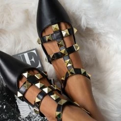 The Fashion Project Μπαλαρίνες με μπαρέτα και τρουκς - Μαύρο