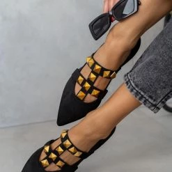 Μπαλαρίνες μυτερές με τρουκς Estil - Μαύρο