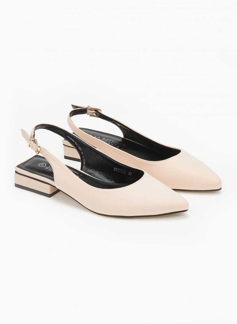 The Fashion Project Μπαλαρίνες υφασμάτινες μυτερές - Nude - Image 4