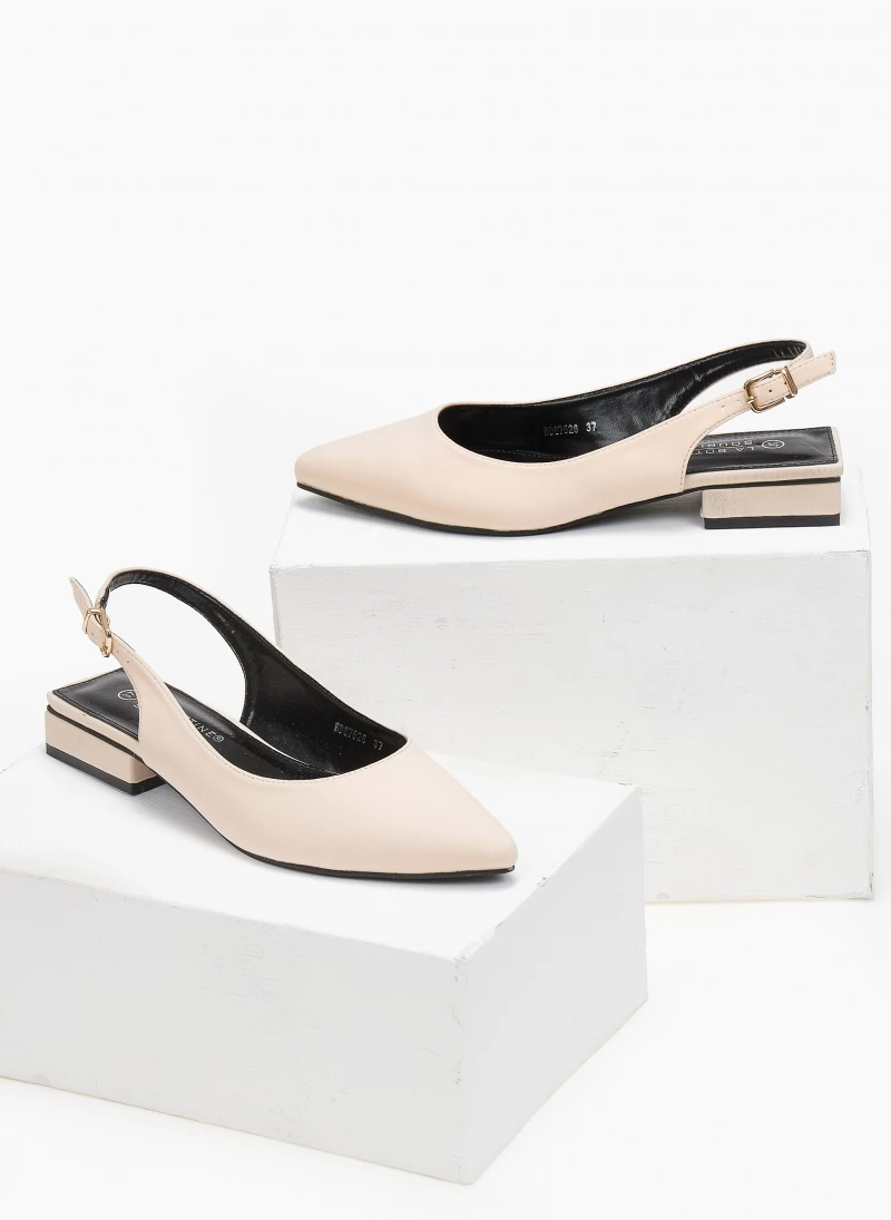 The Fashion Project Μπαλαρίνες υφασμάτινες μυτερές - Nude - Image 2