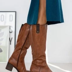 The Fashion Project Μπότες Casual με διχρωμία στο θηλάκι - Ταμπά