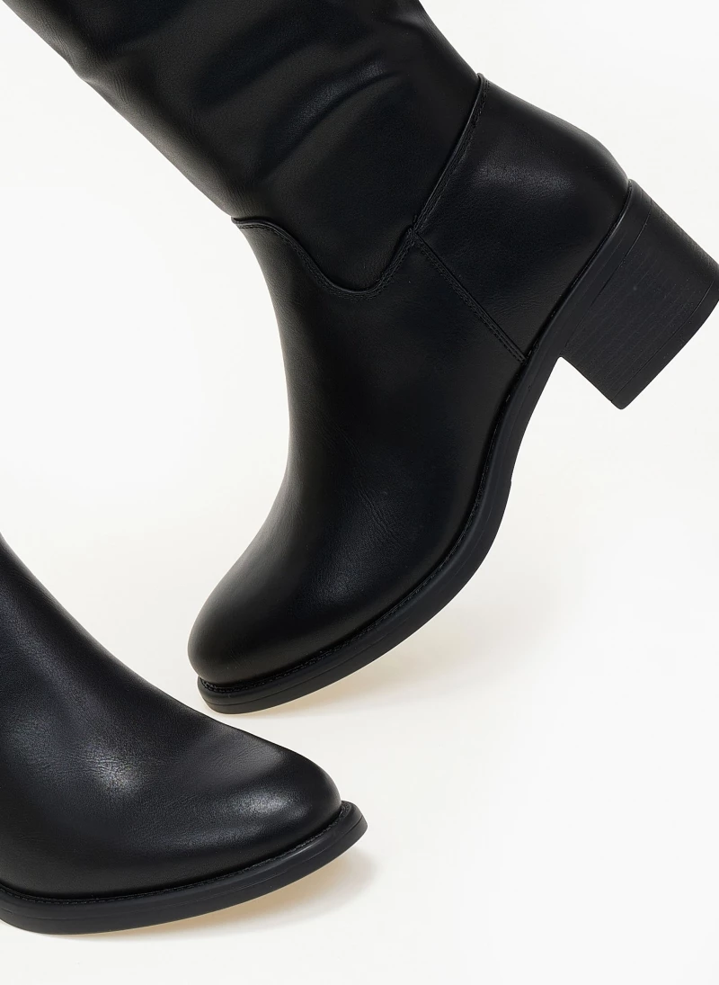The Fashion Project Μπότες Casual με τετράγωνο τακούνι - Μαύρο - Image 4