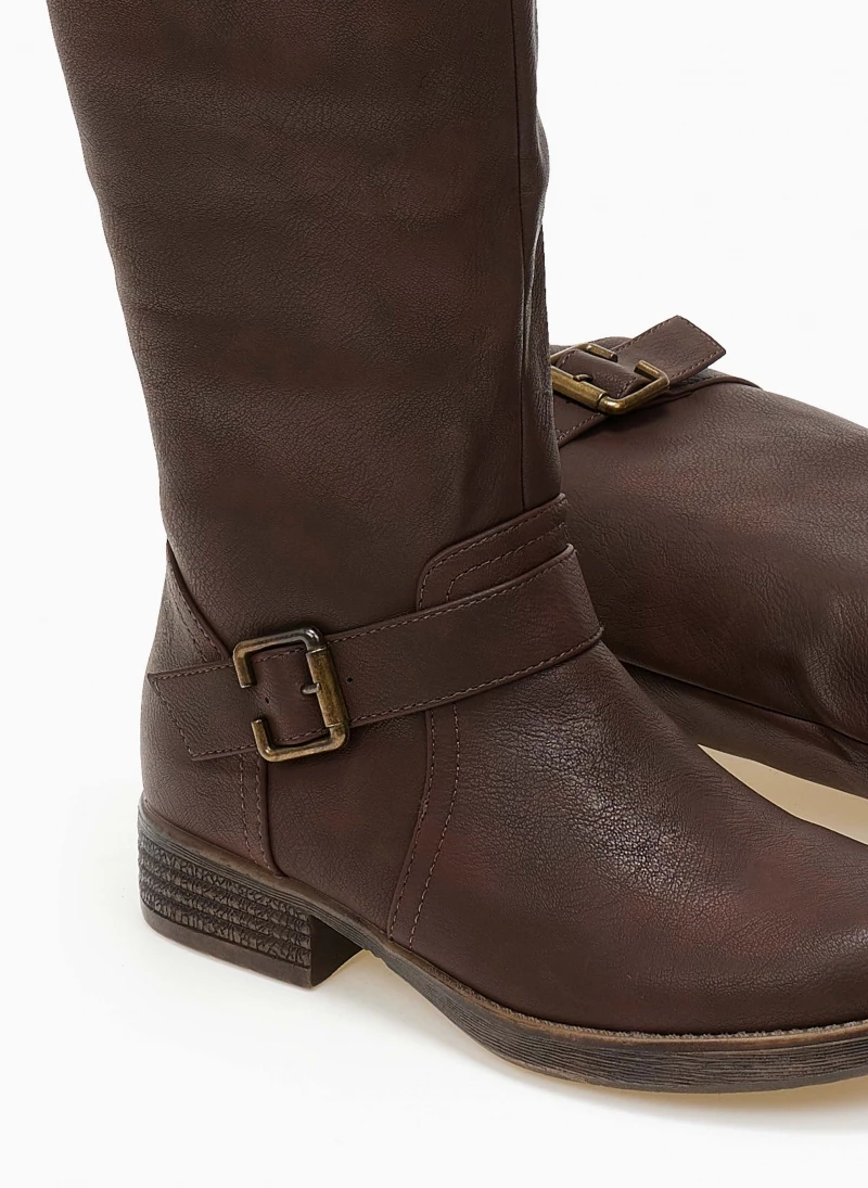 The Fashion Project Μπότες Casual με ζωνάκι - Καφέ - Image 3