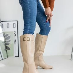 The Fashion Project Μπότες Casual με ζωνάκι - Μπεζ