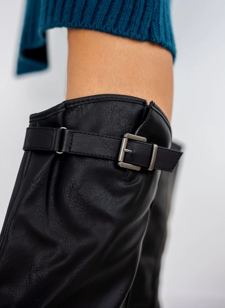 The Fashion Project Μπότες Casual με ζωνάκια - Μαύρο - Image 4