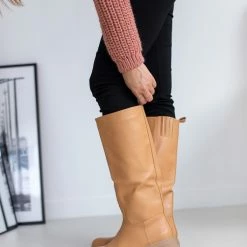 The Fashion Project Μπότες Chunky με φερμουάρ - Κάμελ