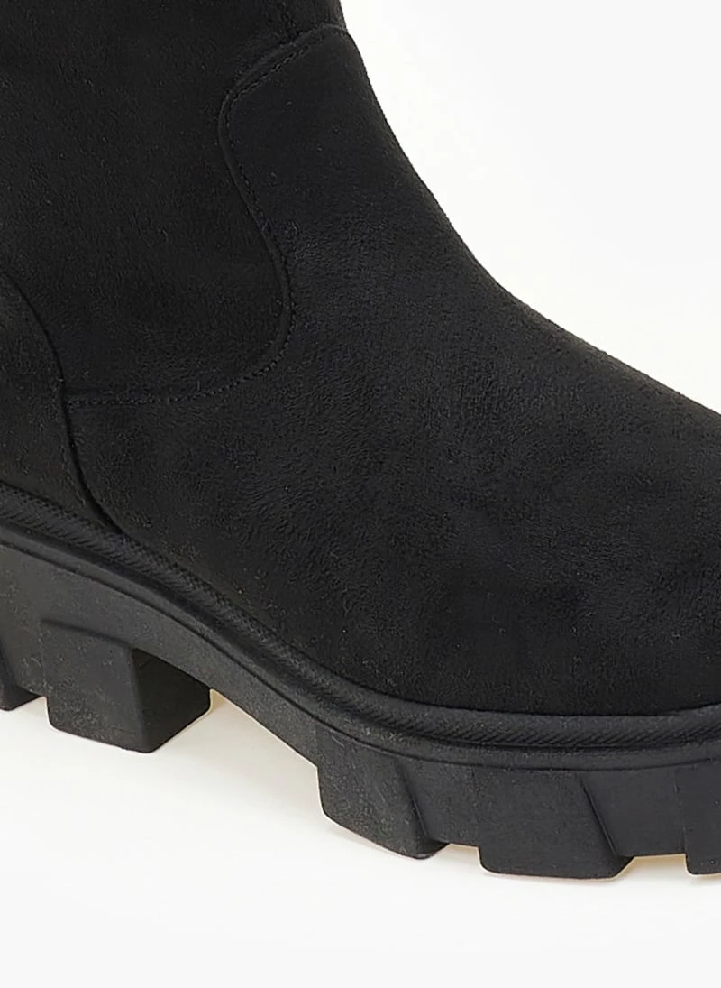 The Fashion Project Μπότες Chunky πάνω από το γόνατο - Μαύρο - Image 3