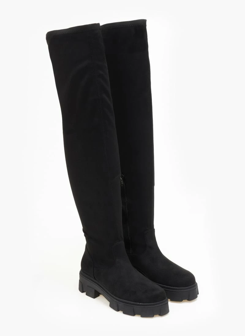 The Fashion Project Μπότες Chunky πάνω από το γόνατο - Μαύρο - Image 2