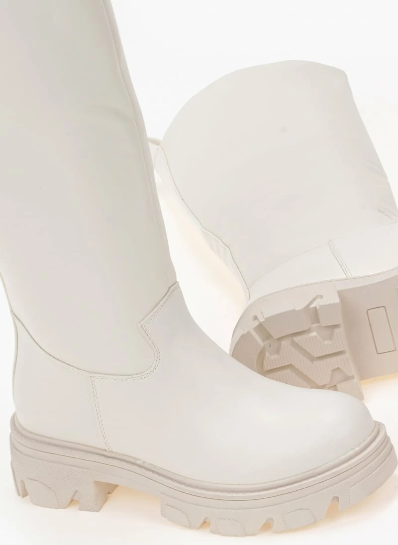 The Fashion Project Μπότες Chunky χωρίς φερμουάρ - Λευκό - Image 5