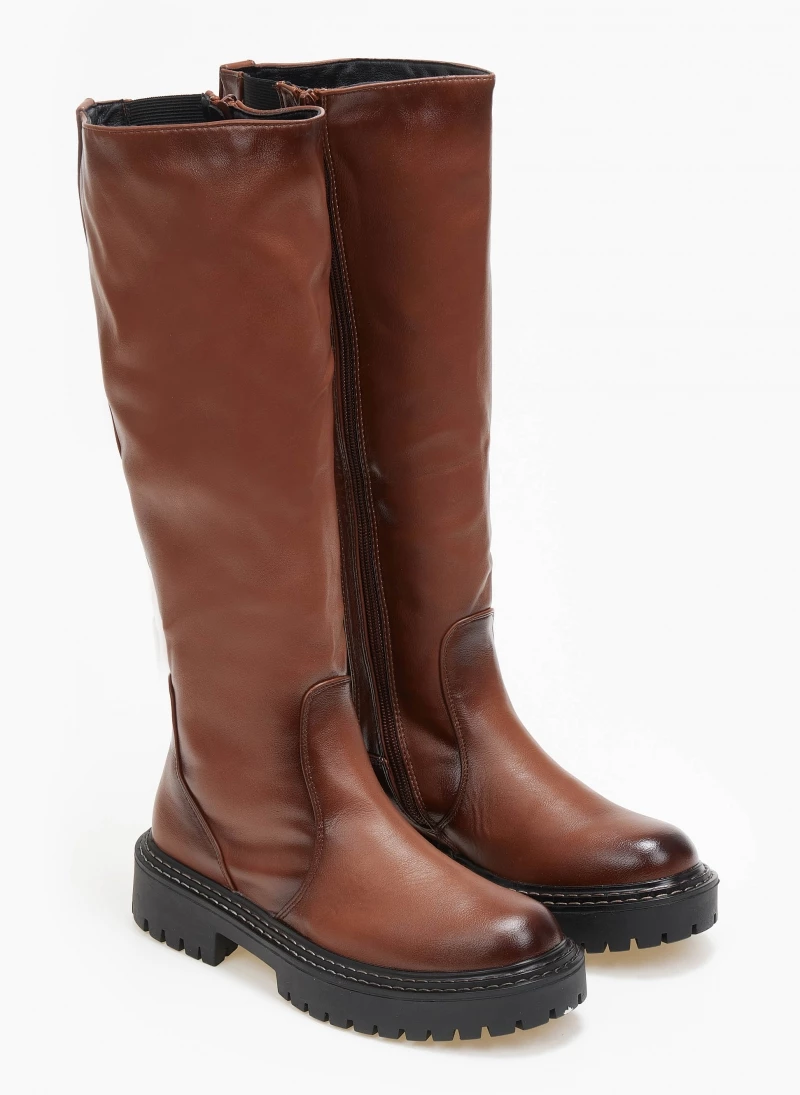 The Fashion Project Μπότες με λάστιχο στα πλάι - Καφέ - Image 4