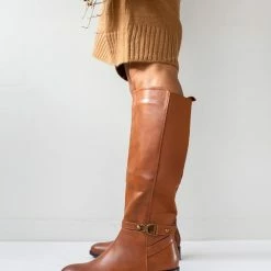 The Fashion Project Μπότες ιππασίας με ζωνάκι και λάστιχο - Ταμπά