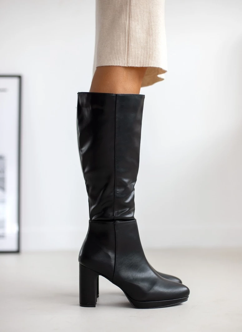 The Fashion Project Μπότες με λεπτή φιάπα - Μαύρο