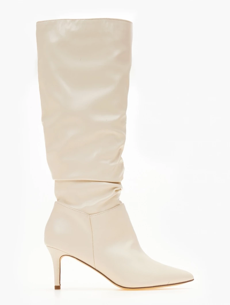 The Fashion Project Μπότες μυτερές με σούρες - Μπεζ - Image 2