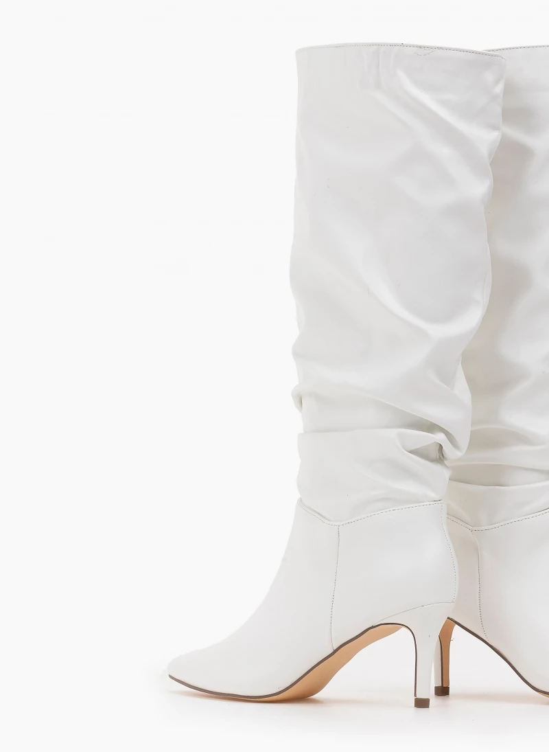 The Fashion Project Μπότες μυτερές με σούρες - Λευκό - Image 2