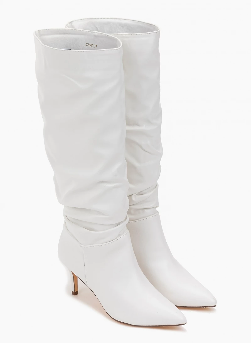 The Fashion Project Μπότες μυτερές με σούρες - Λευκό - Image 3