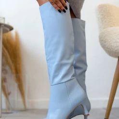 The Fashion Project Μπότες μυτερές με χαμηλό τακούνι - Γαλάζιο