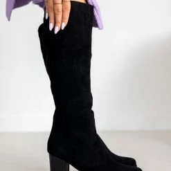 The Fashion Project Μπότες Suede με τρακτερωτή σόλα - Μαύρο