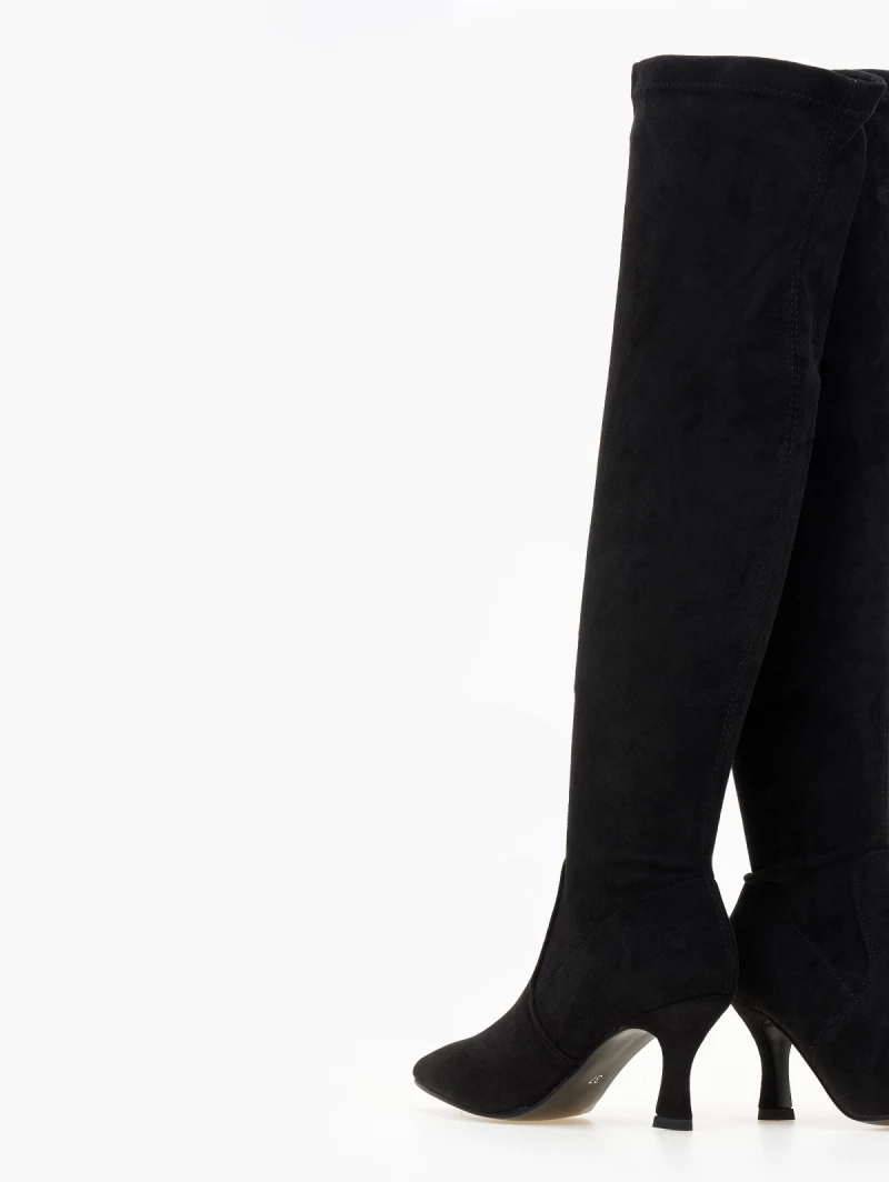 The Fashion Project Μπότες πάνω από το γόνατο Suede - Μαύρο - Image 5