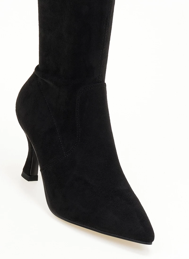 The Fashion Project Μπότες πάνω από το γόνατο Suede - Μαύρο - Image 6