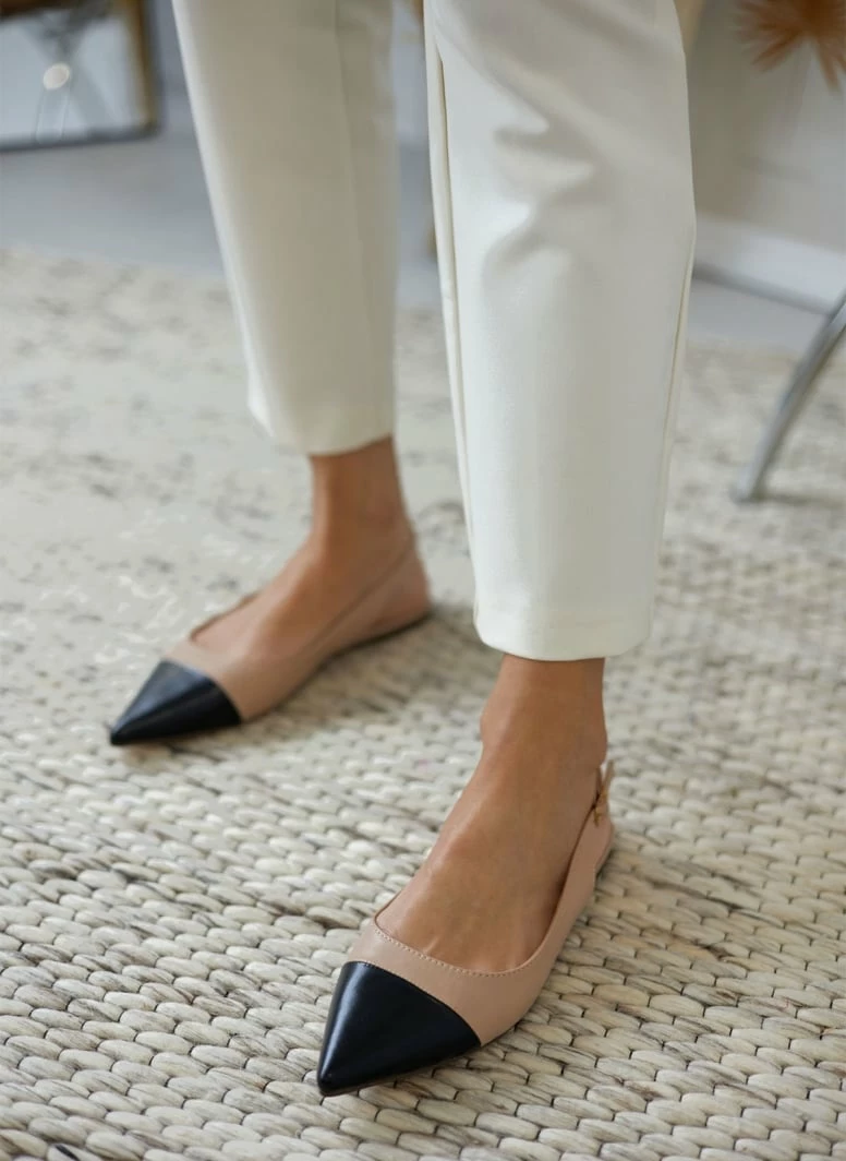 The Fashion Project Μπαλαρίνες μυτερές με λουράκι - Μπεζ - Image 6