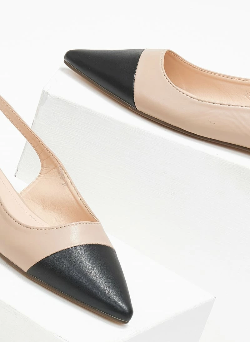 The Fashion Project Μπαλαρίνες μυτερές με λουράκι - Μπεζ - Image 5