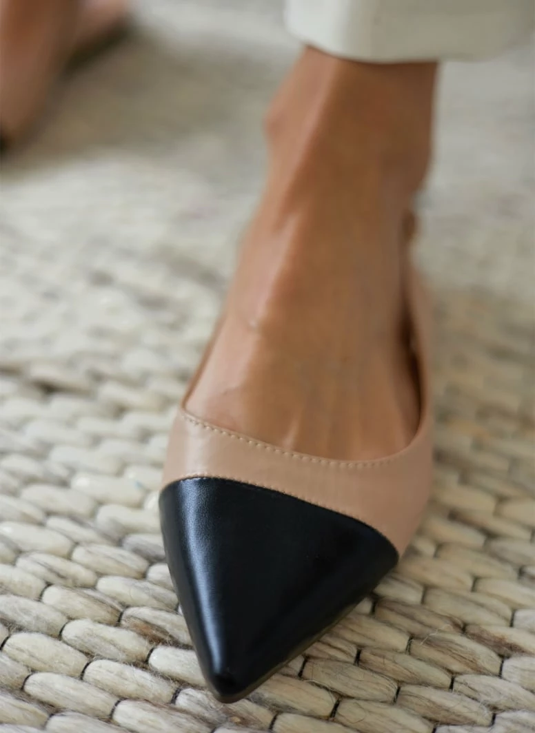 The Fashion Project Μπαλαρίνες μυτερές με λουράκι - Μπεζ - Image 8