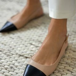 The Fashion Project Μπαλαρίνες μυτερές με λουράκι - Μπεζ