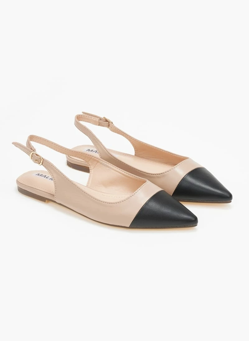 The Fashion Project Μπαλαρίνες μυτερές με λουράκι - Μπεζ - Image 3