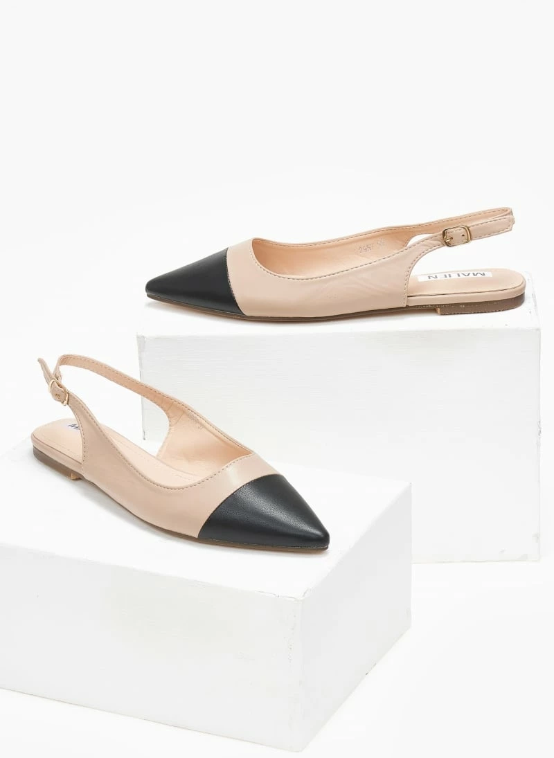 The Fashion Project Μπαλαρίνες μυτερές με λουράκι - Μπεζ - Image 7