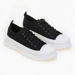 The Fashion Project Sneakers πάνινα με ιδιαίτερη σόλα - Μαύρο