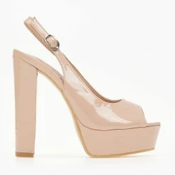 The Fashion Project Γόβες με φιάπα Peep Toe - Nude