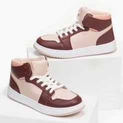 The Fashion Project Sneakers μποτάκια με Suede λεπτομέρειες - Μπορντό