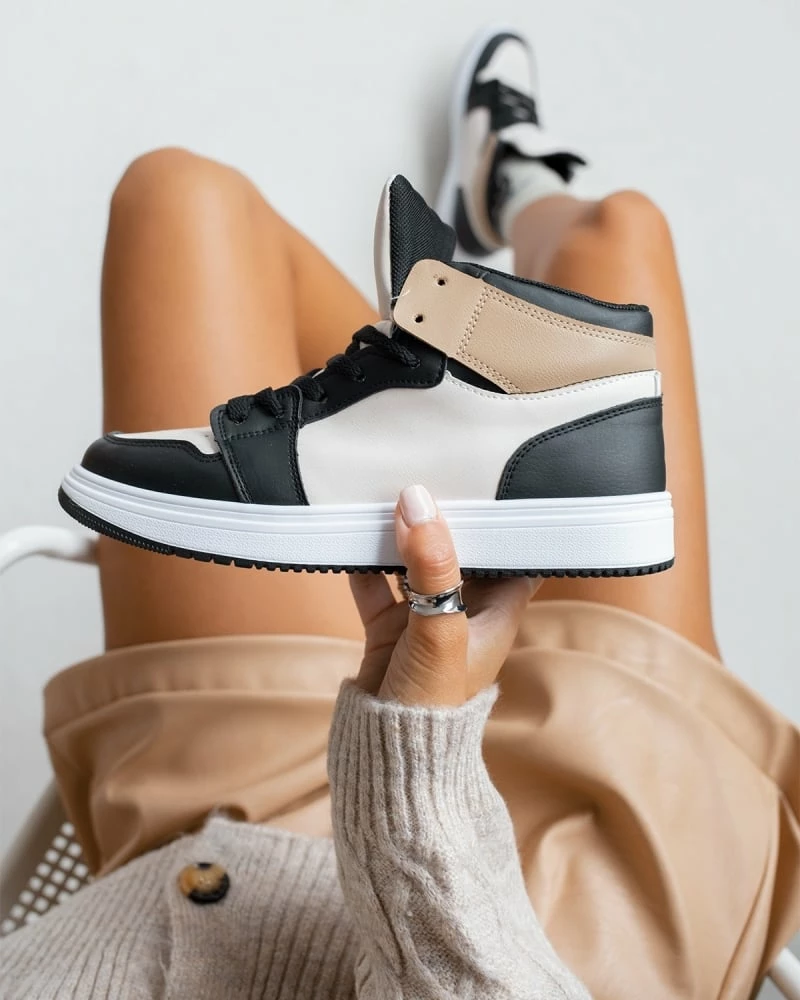 The Fashion Project Sneakers μποτάκια με Suede λεπτομέρειες - Μαύρο/Μπεζ - Image 3