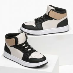 The Fashion Project Sneakers μποτάκια με Suede λεπτομέρειες - Μαύρο/Μπεζ