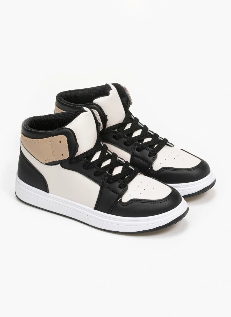 The Fashion Project Sneakers μποτάκια με Suede λεπτομέρειες - Μαύρο/Μπεζ - Image 2