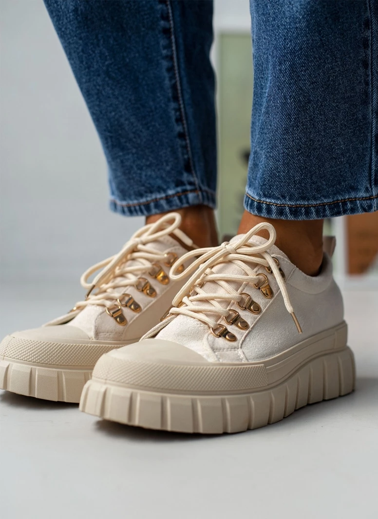 The Fashion Project Sneakers Chunky Suede - Μπεζ