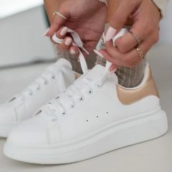 The Fashion Project Sneakers με μεταλλική λεπτομέρεια - Λευκό/Χαλκό