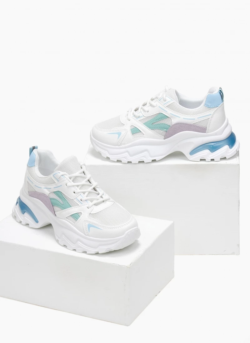 The Fashion Project Sneakers Chunky σε συνδυασμούς υλικών - Γαλάζιο - Image 3